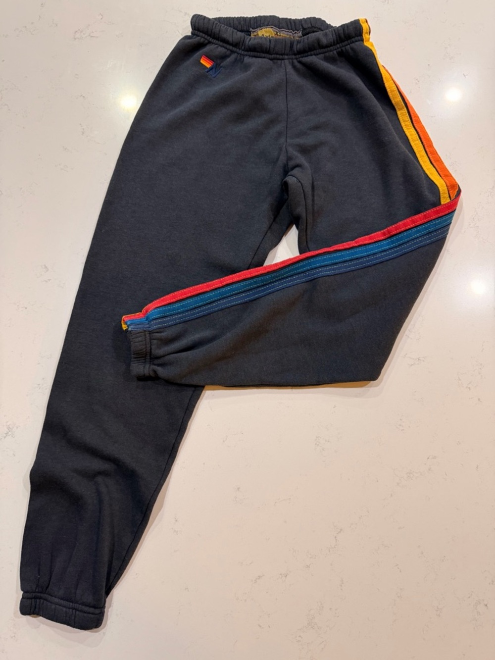 Aviator Nation 5 Stripe Sweatpant in Charcoal XS